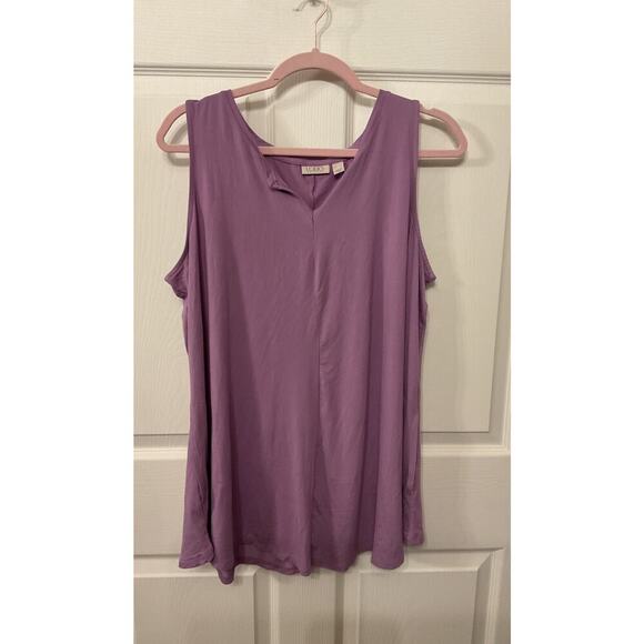 LOGO by Lori Goldstein Bundle (2) Viscose Spandex Tunic Tanks , XL - Picture 9 of 14